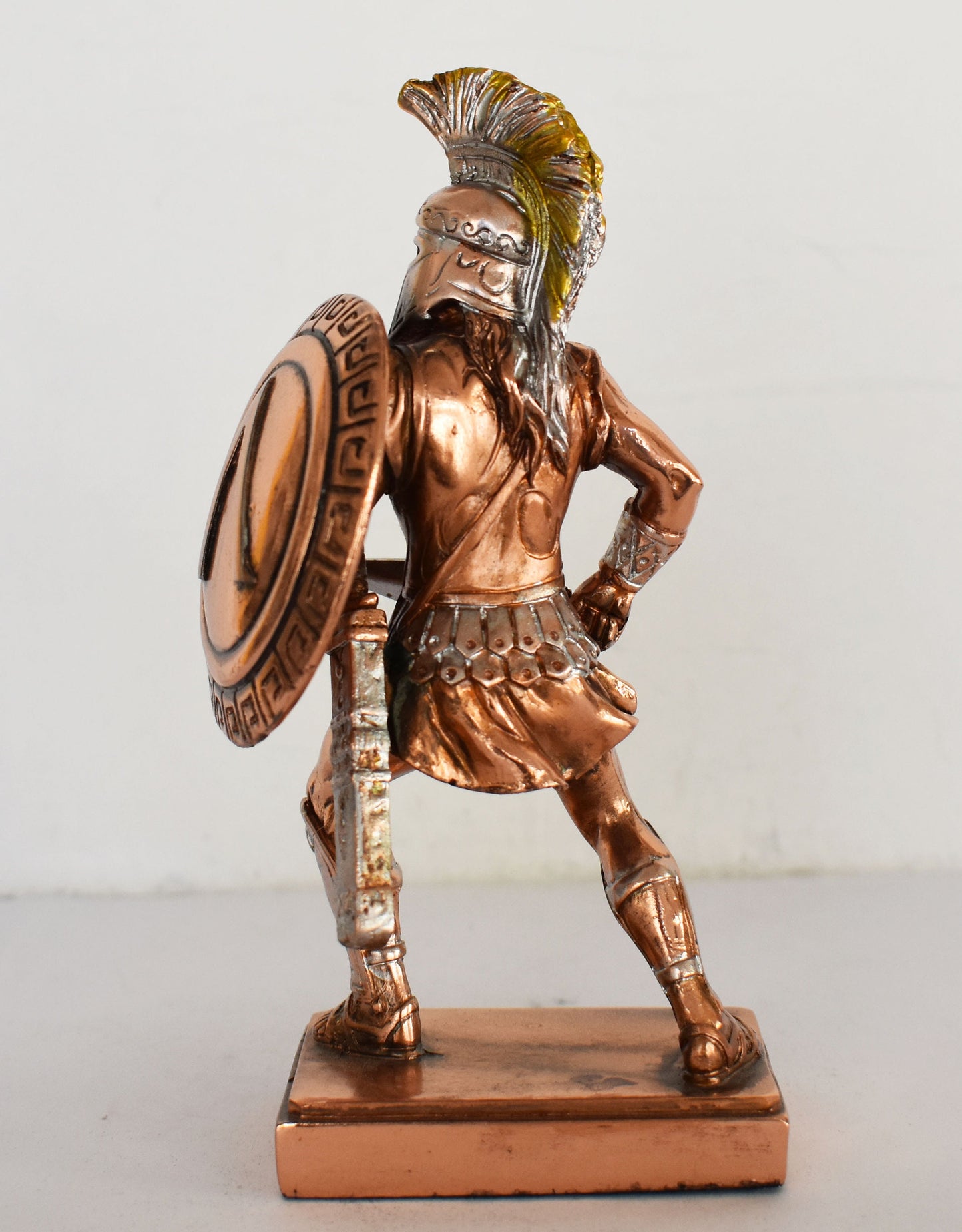 Spartan Hoplite - King Leonidas Warrior - 300 against Persian Army - Power - Battle of Thermopylae - 480 BC - Copper Plated Alabaster