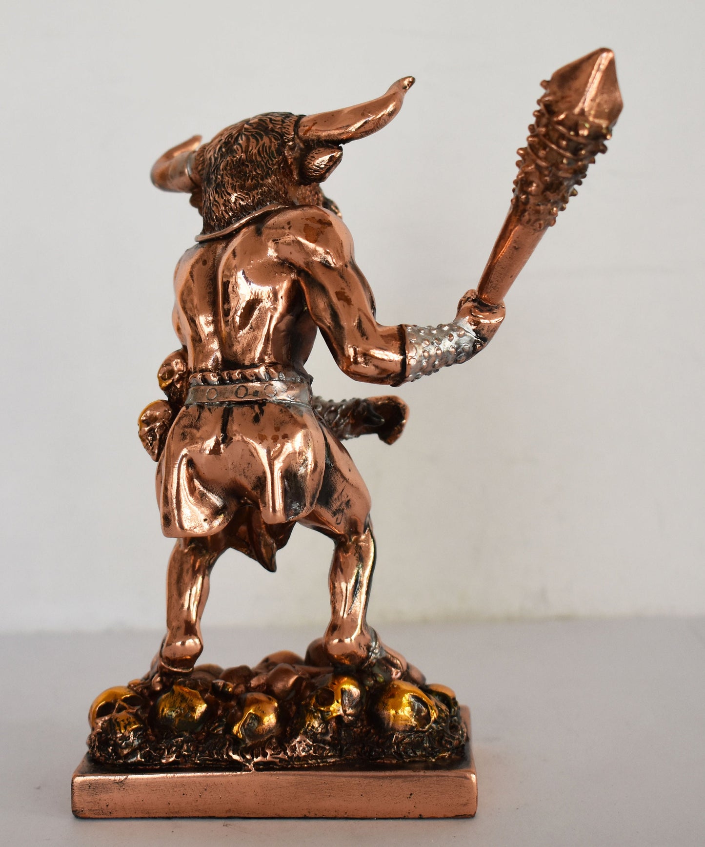 Minotaur - fabulous monster of Crete - Half-Man, Half-Bull - Fierce and Very Strong - Labyrinth, Theseus - Copper Plated Alabaster