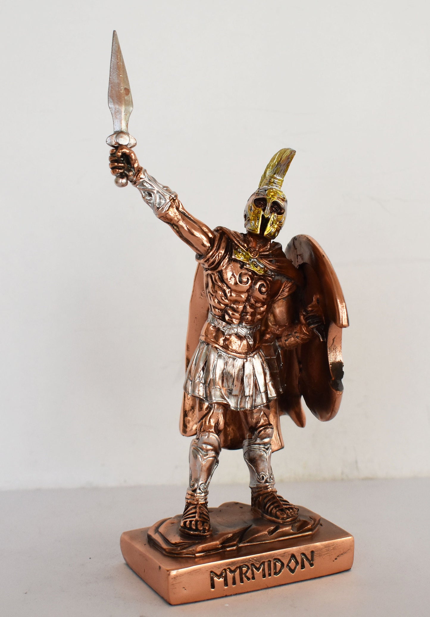 Myrmidon Warrior - Ancient Nation of Greek Mythology - Achilles Army - Homer's Iliad - Trojan War - Copper Plated Alabaster