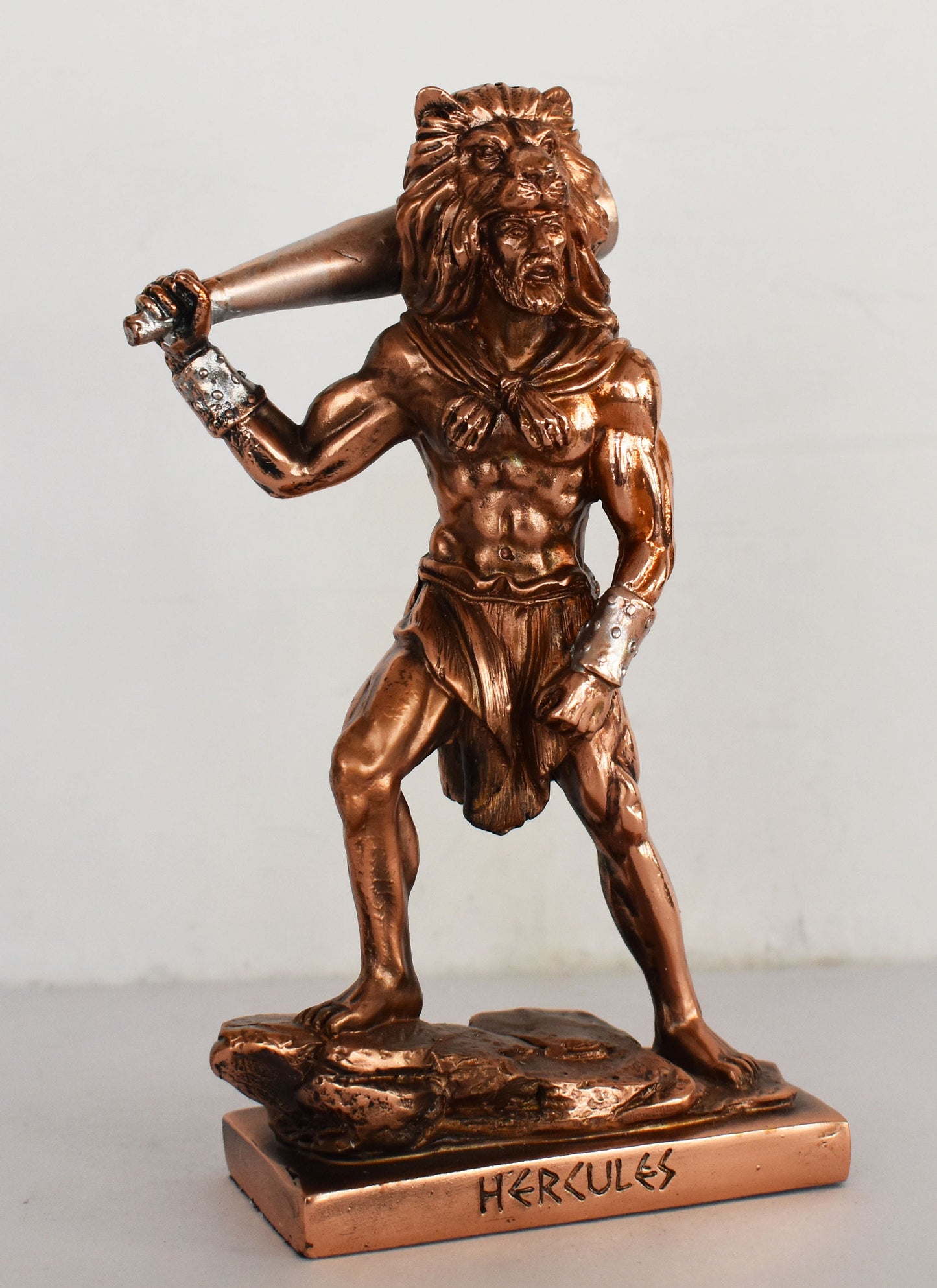 Hercules - Heracles - Demi-god - Greek Divine Hero - The 12 Labours - Strong, Brave and Masculine - Copper Plated Alabaster