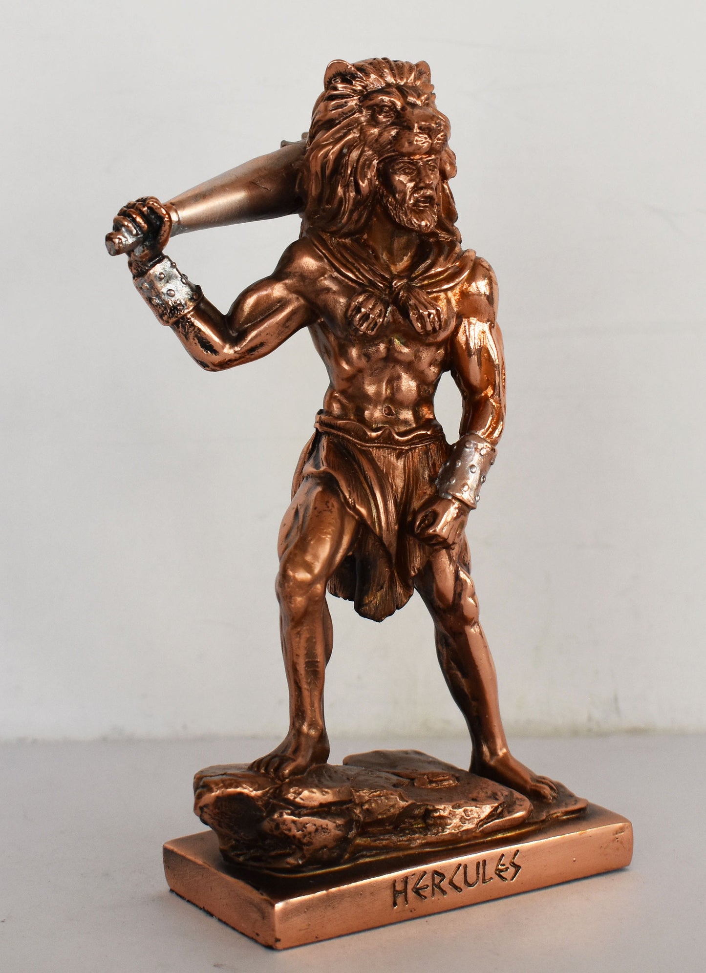 Hercules - Heracles - Demi-god - Greek Divine Hero - The 12 Labours - Strong, Brave and Masculine - Copper Plated Alabaster