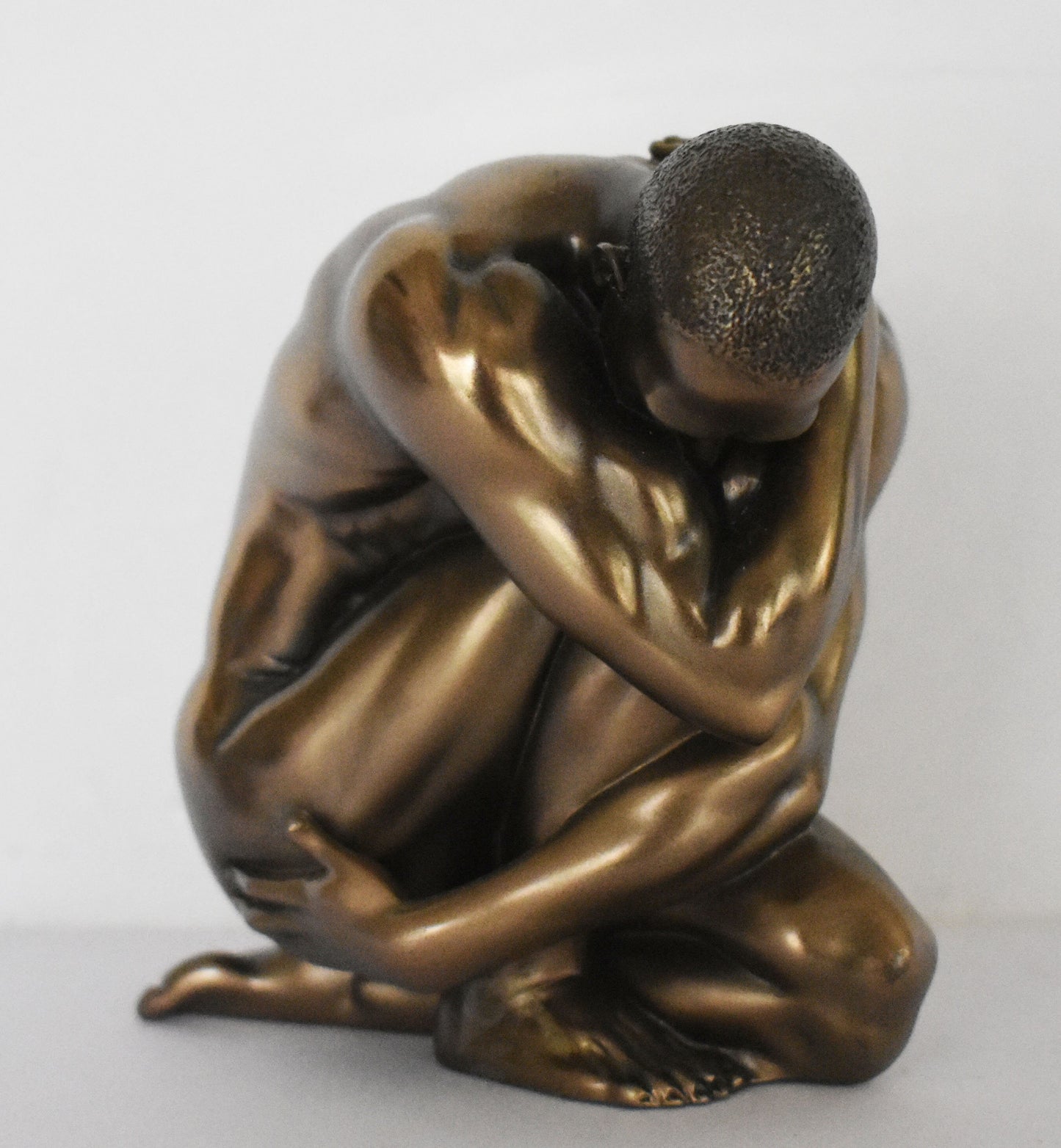 Naked Male Statue - Erotic Art -  no heart can ever feel a sweeter joy than mine - Cold Cast Bronze Resin