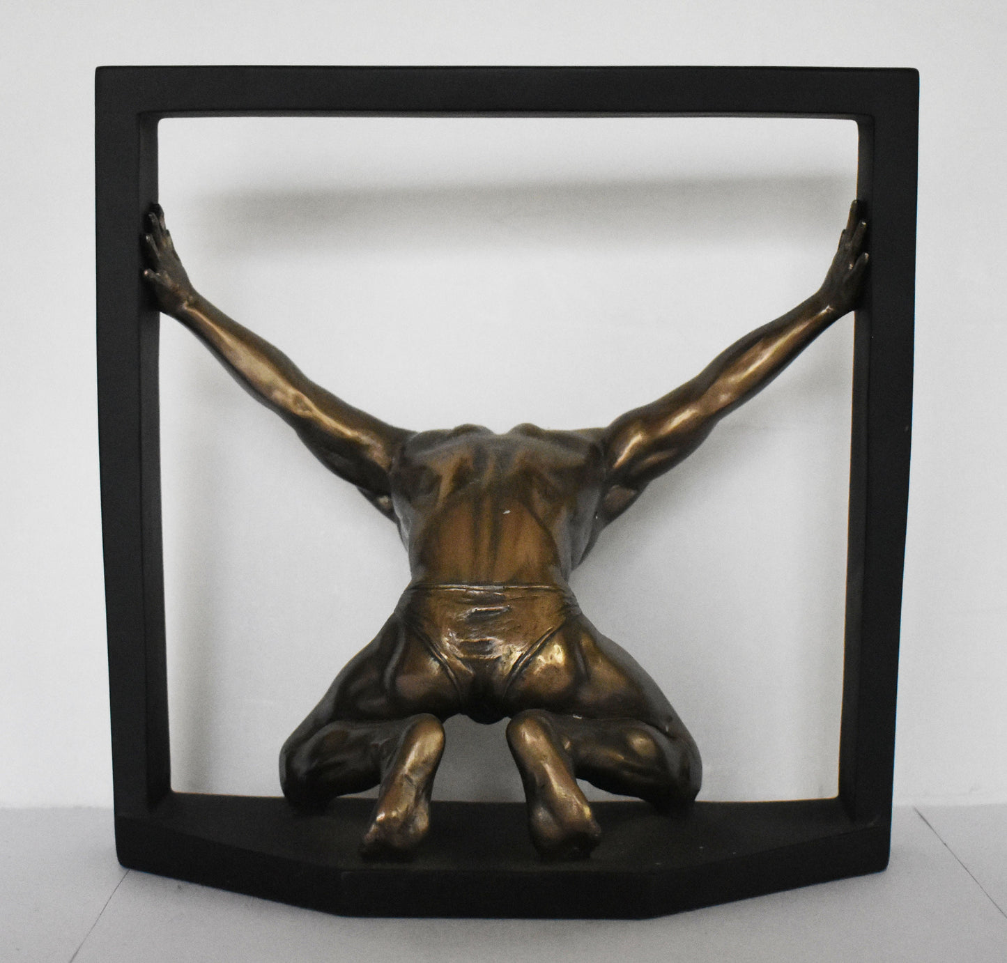Naked Male Statue - Erotic Art - Sexy Pose - Beautiful Man - Hot Body - Desire and Love - Cold Cast Bronze Resin