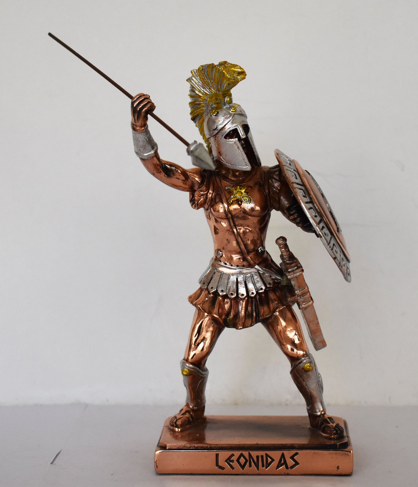 Leonidas - Spartan King - 300 - Battle of Thermopylae - 480 BC - the ultimate embodiment of Spartan values - Copper Plated Alabaster