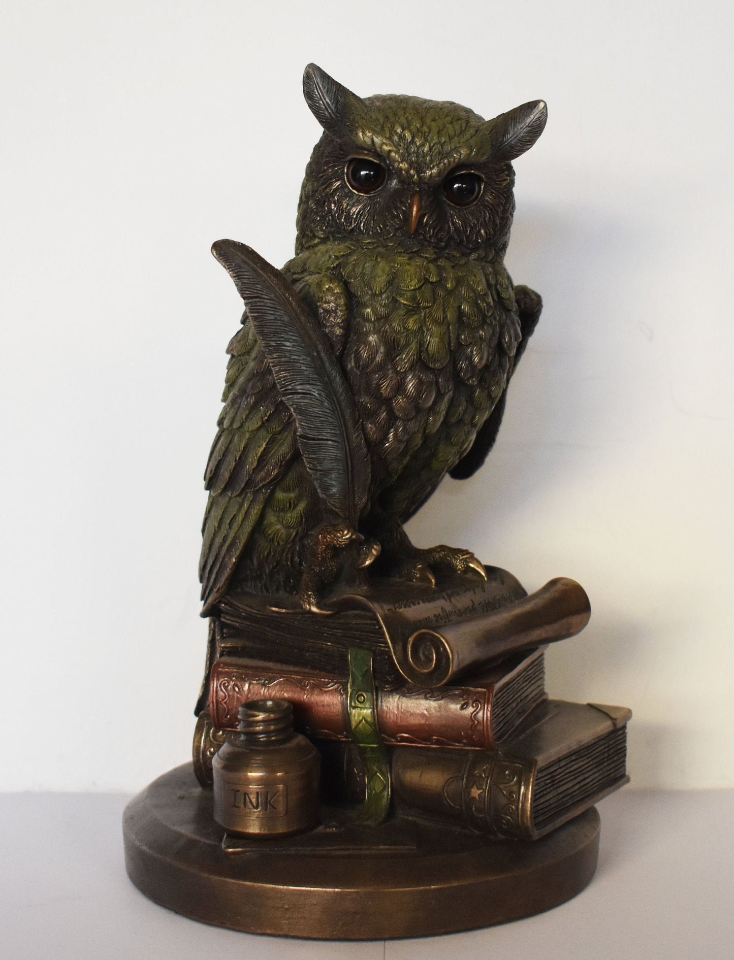 Owl Of Wisdom and Knowledge - Symbol of Goddess Athena Minerva - good luck - Ancient Greece - Cold Cast Bronze Resin