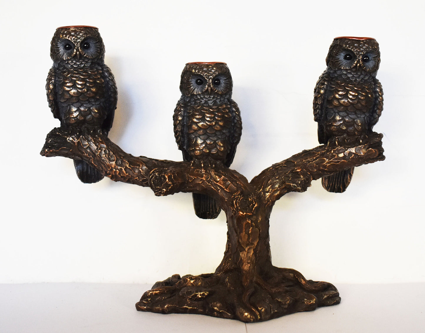 Owls Of Wisdom, prosperity and Knowledge - Symbol of  Greek Roman Goddess Athena Minerva - Ancient Greece - Cold Cast Bronze Resin