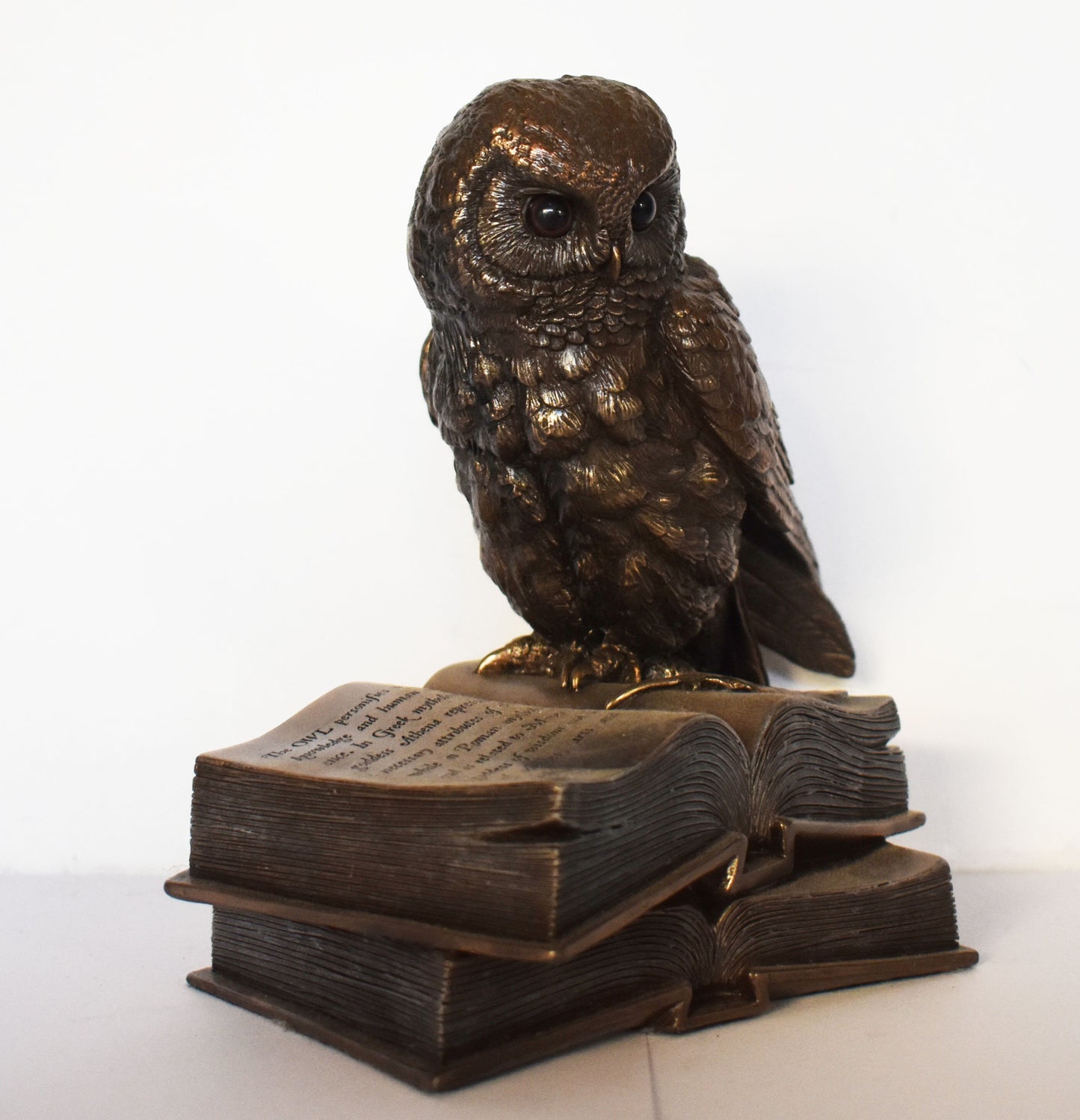 Owl Of Wisdom and Knowledge - Symbol of  Greek Roman Goddess Athena Minerva - Ancient Greece - Cold Cast Bronze Resin