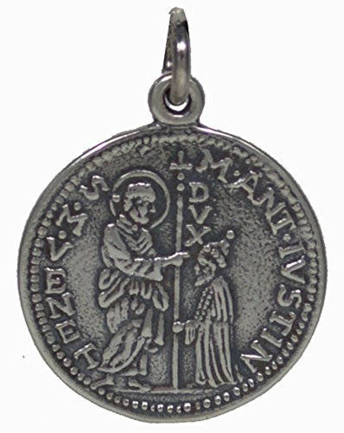 Venetian Doge Marcantonio Giustinian 1684-1688- St. Mark - Christ - Coin Pendant - 925 Sterling Silver