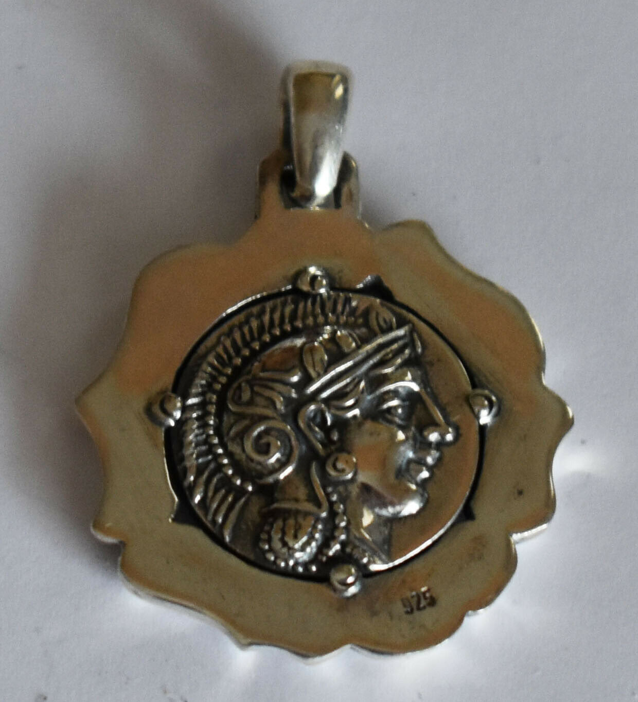 Athenian Owl - Athena Minerva Greek Roman Goddess of Wisdom  - Tetradrachm 431-413 BC - Coin Pendant - 925 Sterling Silver