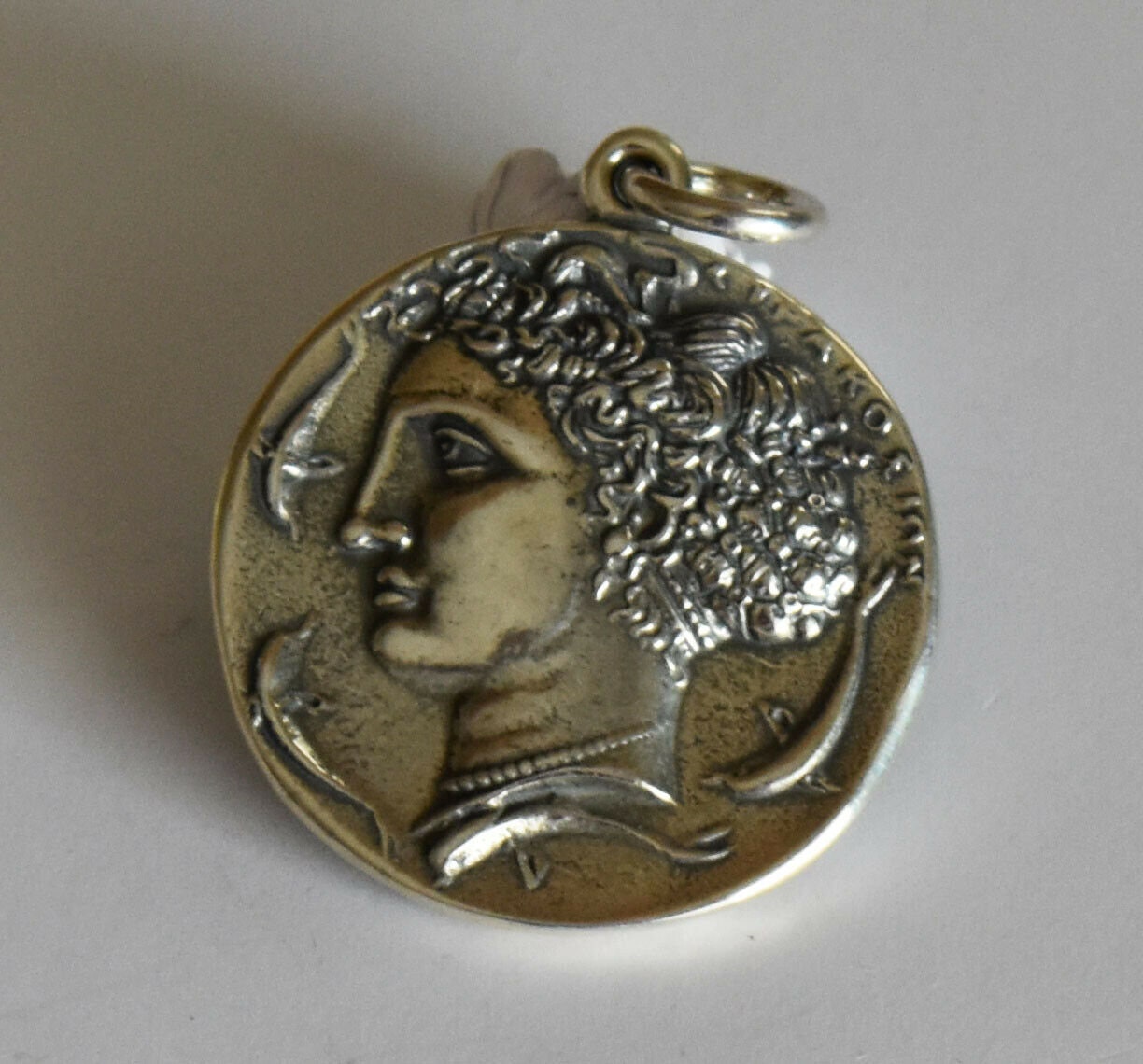 Artemis Diana - Greek Roman Goddess of the Hunt, the Wilderness, Wild Animals, the Moon, and Chastity - Coin Pendant - 925 Sterling Silver