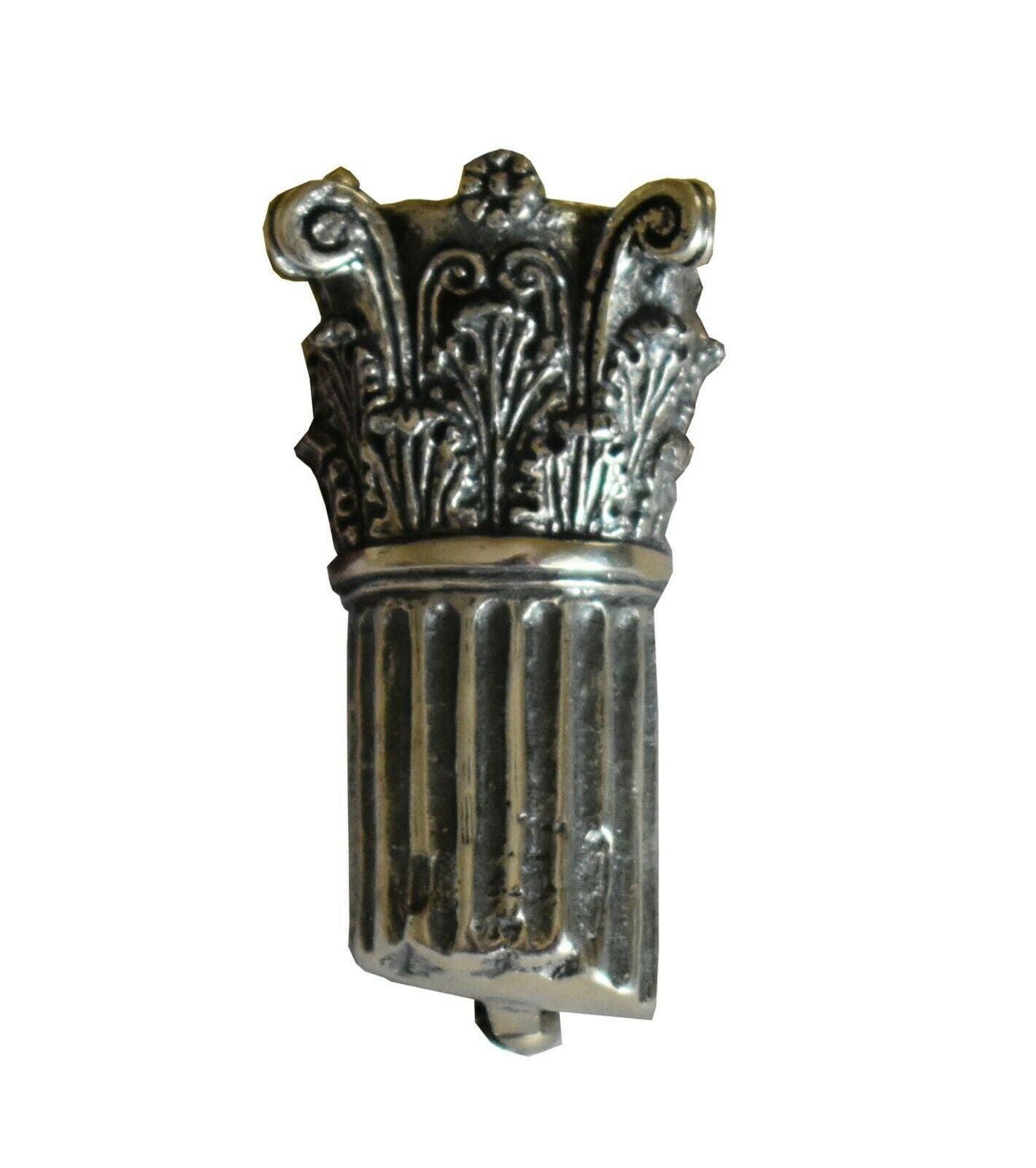 Corinthian Order - Column - Top Part - Acanthus  Leaves and Scrolls - Ancient Greek architecture - Brooch Pin - 925 Sterling Silver