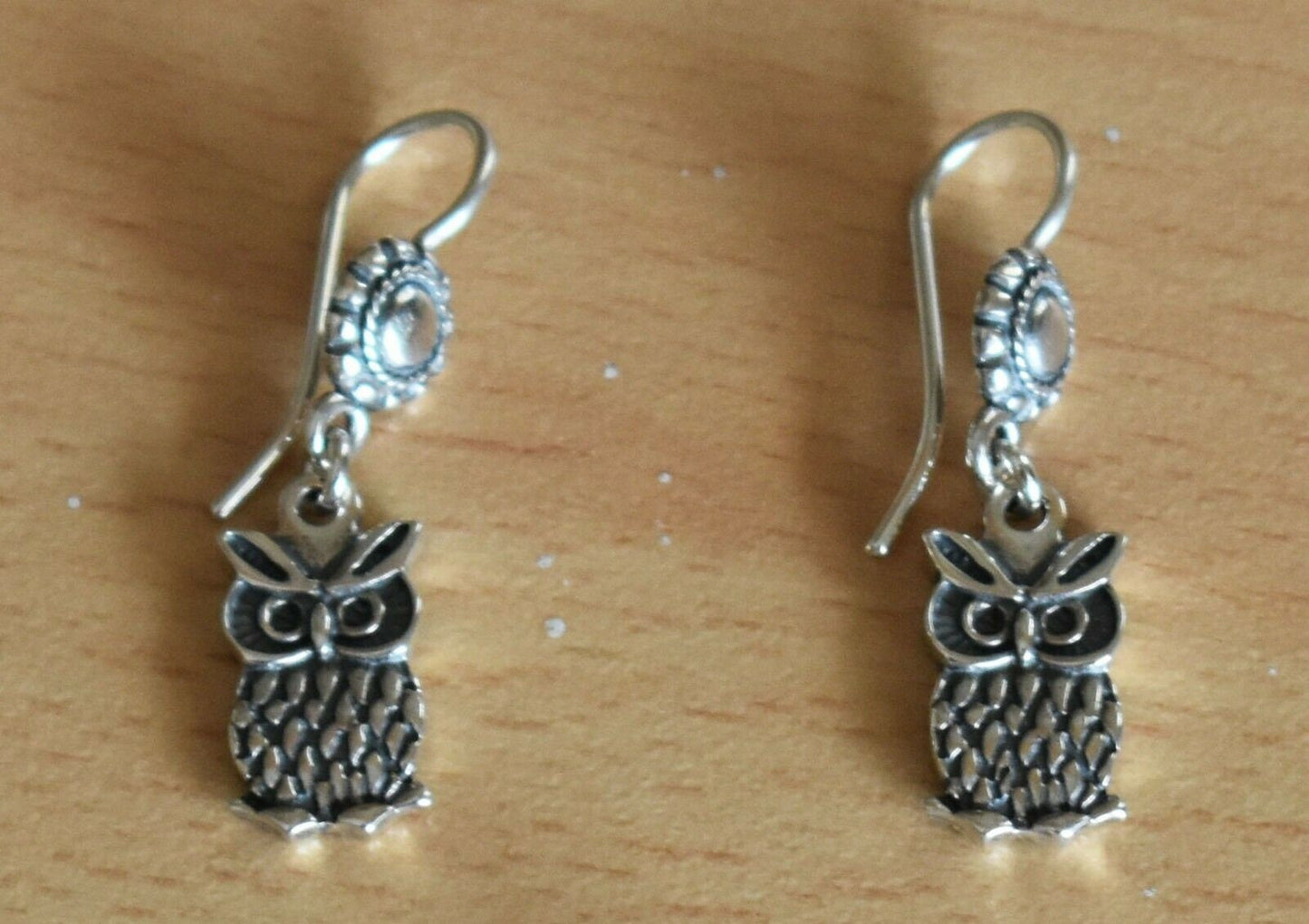 Owl Of Wisdom and Knowledge - Symbol of Goddess Athena Minerva - Ancient Greece - Set of small Pendant and Earrings - 925 Sterling Silver