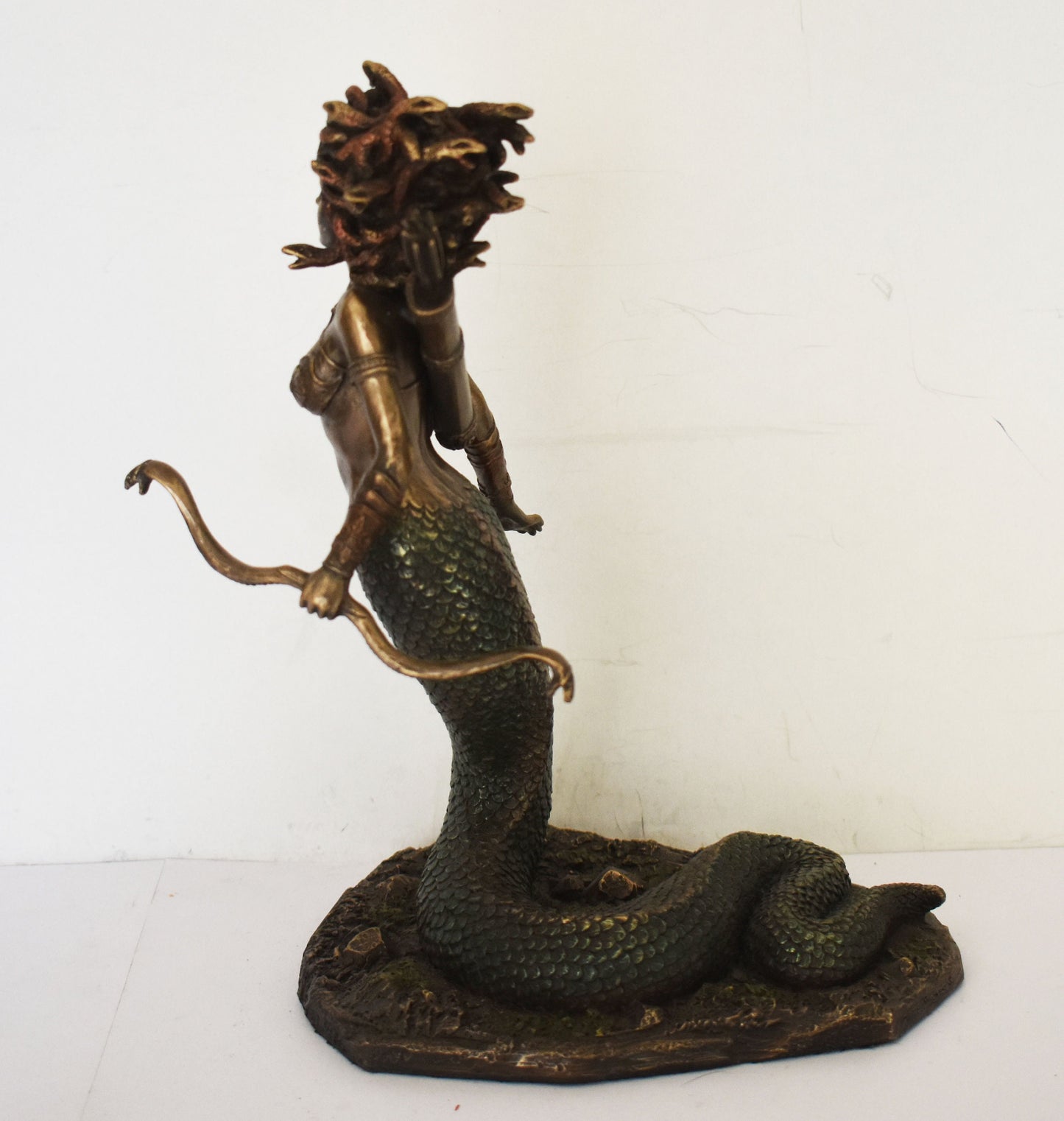 Medusa - Gorgo - One of the three Gorgons - Snake-Haired Lady -  Monster Figure  - Perseus and Goddess Athena Myth - Cold Cast Bronze Resin