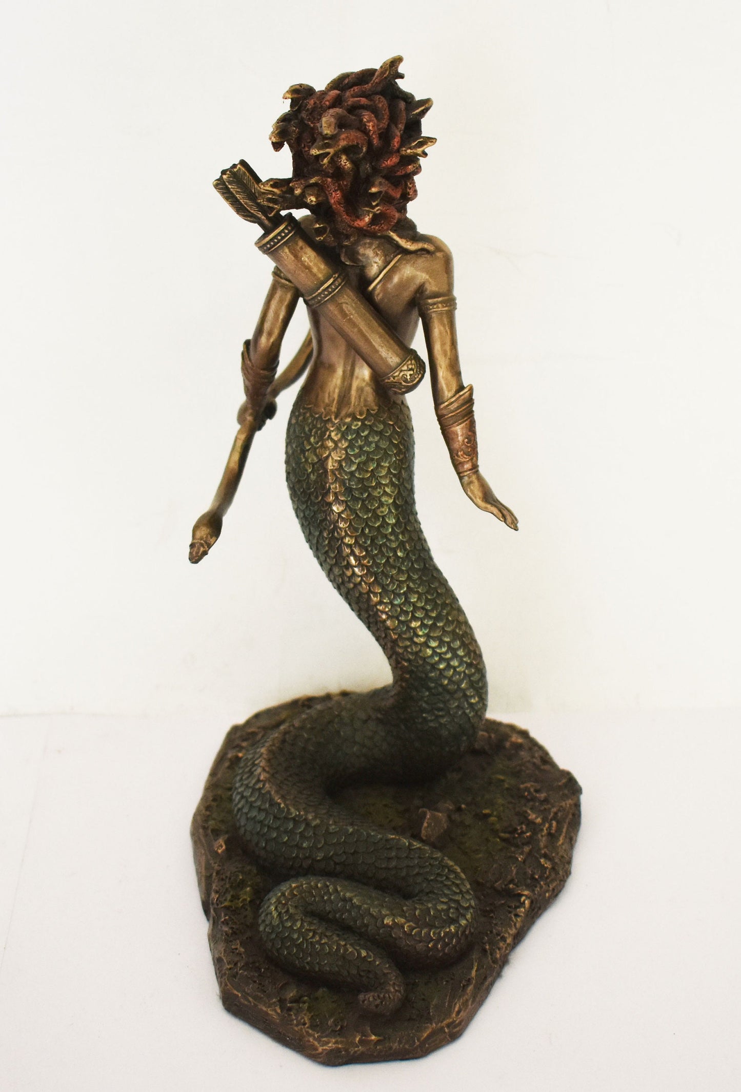 Medusa - Gorgo - One of the three Gorgons - Snake-Haired Lady -  Monster Figure  - Perseus and Goddess Athena Myth - Cold Cast Bronze Resin