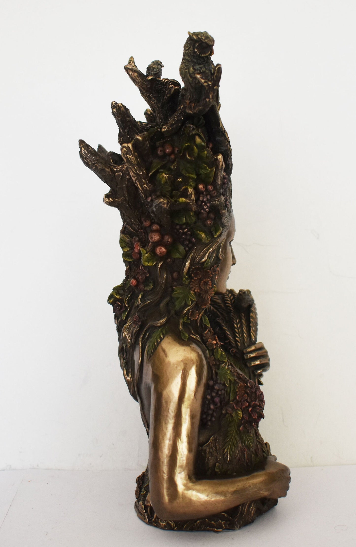 Gaia Gaea Terra - Ancient Greek Goddess of the Earth - The Great Mother of all creation - Hesiod's Theogony - Cold Cast Bronze Resin