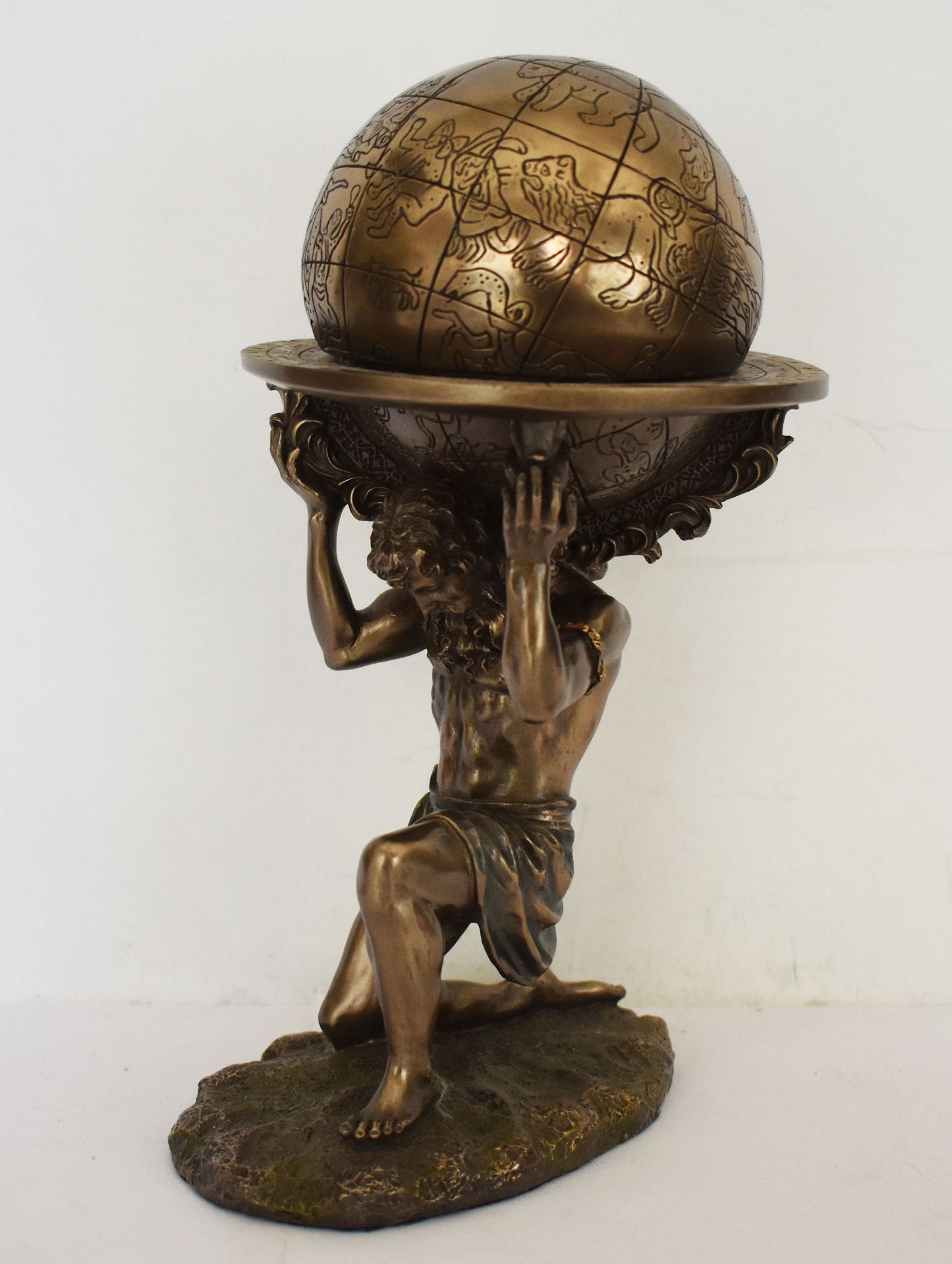 Atlas - Iapetus’ son - responsible for bearing the weight of the heavens on his shoulders - Cold Cast Bronze Resin