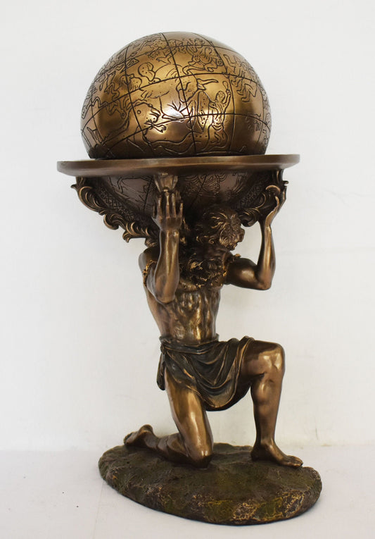 Atlas - Iapetus’ son - responsible for bearing the weight of the heavens on his shoulders - Cold Cast Bronze Resin