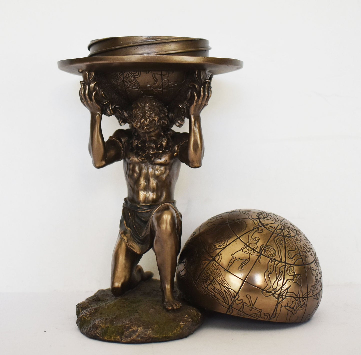 Atlas - Iapetus’ son - responsible for bearing the weight of the heavens on his shoulders - Cold Cast Bronze Resin