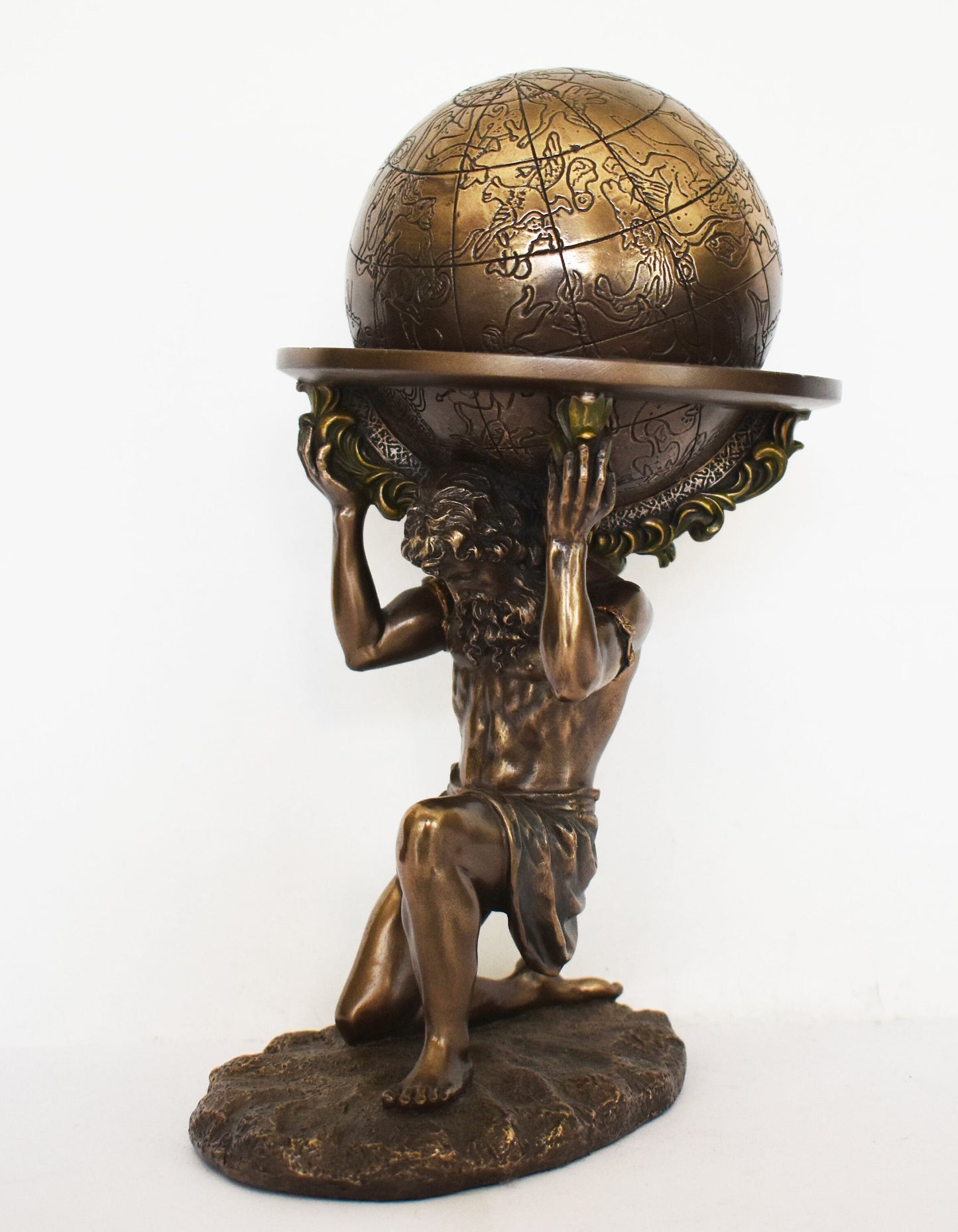 Atlas - Iapetus’ son - Guardian Of The Pillars or Bearer of the Heavens - God of Astronomy - Cold Cast Bronze Resin