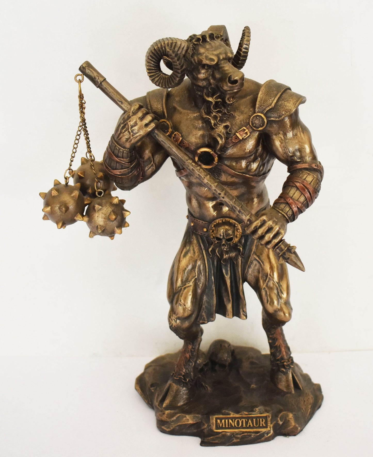 Minotaur Minotaurus - Mythical Creature, Half-Man, Half-Bull - Fierce and Very Strong - Labyrinth, King Minos - Cold Cast Bronze Resin