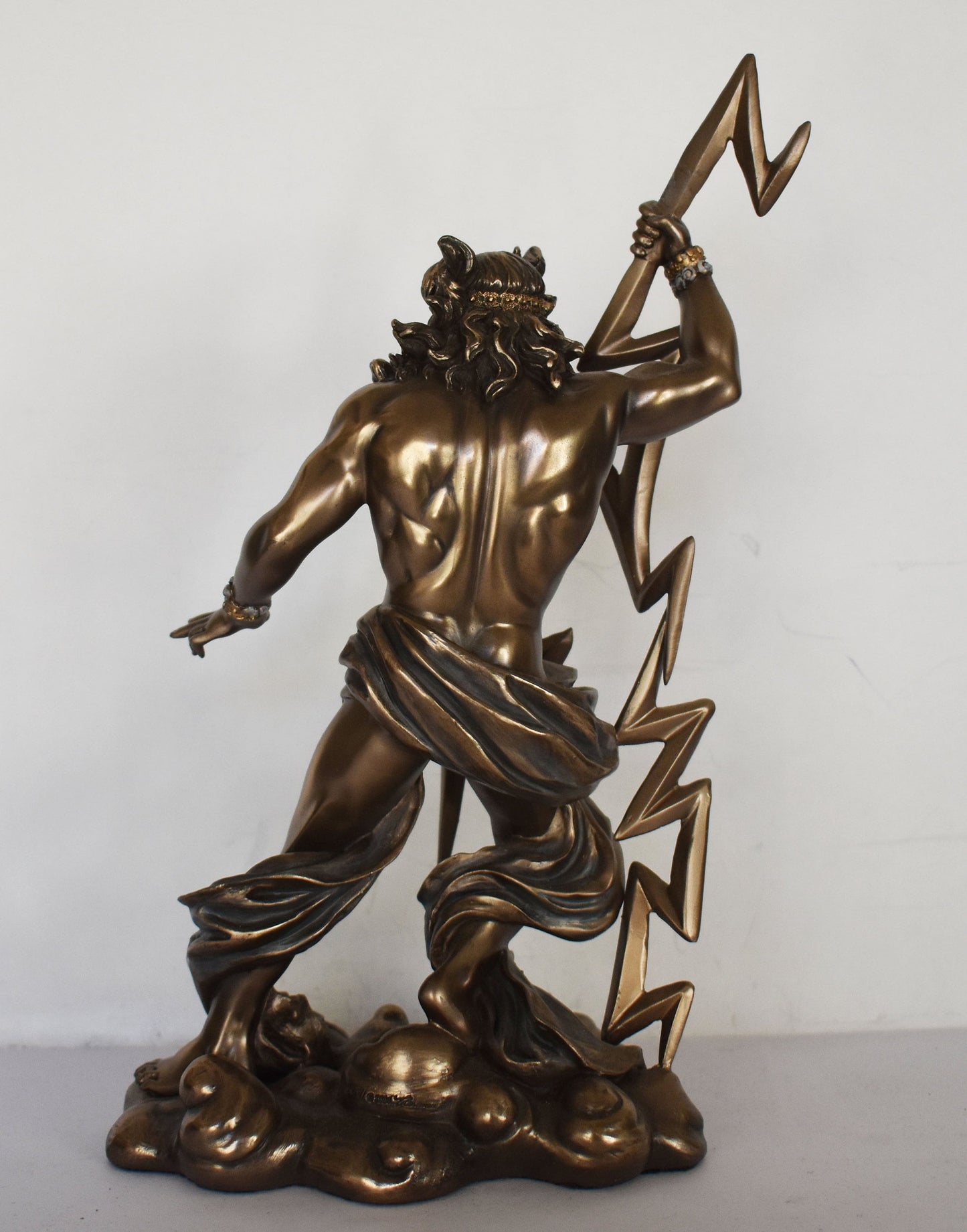 Zeus Jupiter - Greek Roman God of the Sky, Law and Order, Destiny and Fate - King of Mount Olympus - Greek religion - Cold Cast Bronze Resin