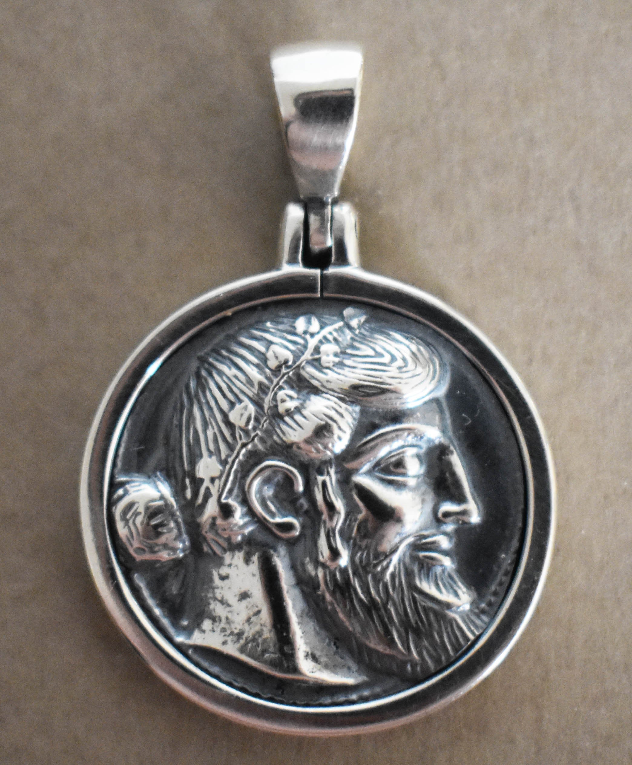 Drachm of Naxos Necklace, Dionysus Coin Pendant, Ancient Greek Coin Jewelry, Silenos Ancient Jewelry, Naxos high quality Gift, Head of Dionysus Coin