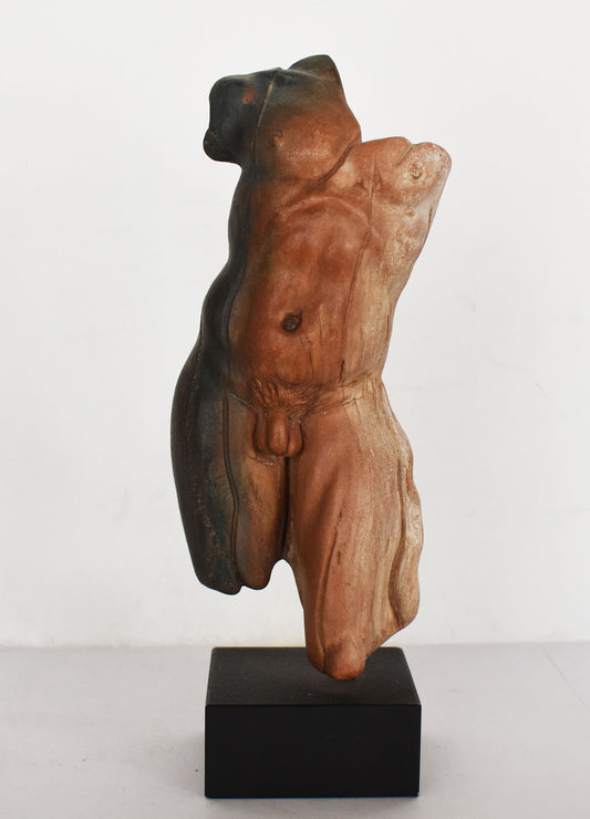 Naked Male Headless Body on base - Erotic Art - Sexy Pose - Beautiful Man - Hot Body - Desire and Love - Modern Art - Ceramic Artifact