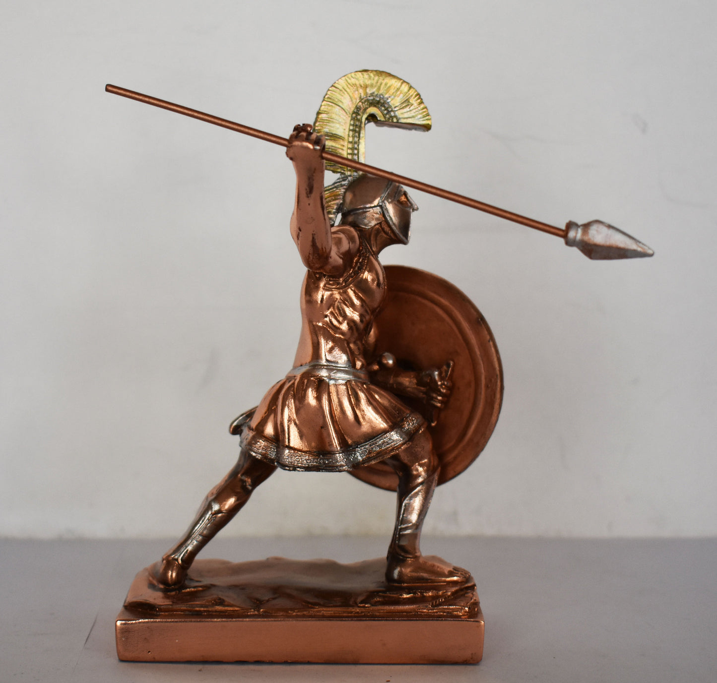 Spartan Hoplite - King Leonidas Warrior - Legendary - 300 against Persian Army - Battle of Thermopylae - 480 BC - Copper Plated Alabaster