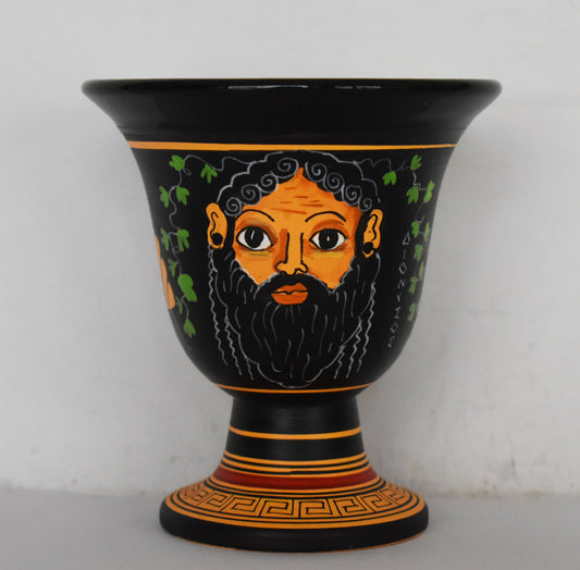 Pythagoras Cup - Fair Cup, Cup of Justice - Dionysus Bacchus - Greek Roman God of Wine, Fertility, Ecstasy - Ceramic  - Handmade in Greece