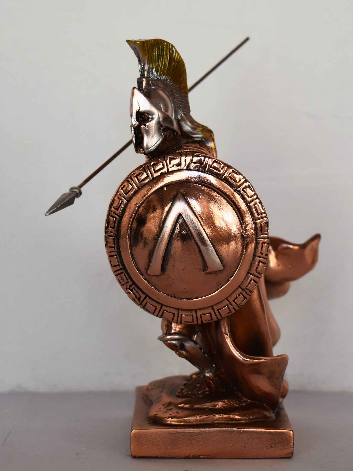 Leonidas - Spartan king - 300 - the epitome of bravery exhibited against overwhelming odds - Copper Plated Alabaster