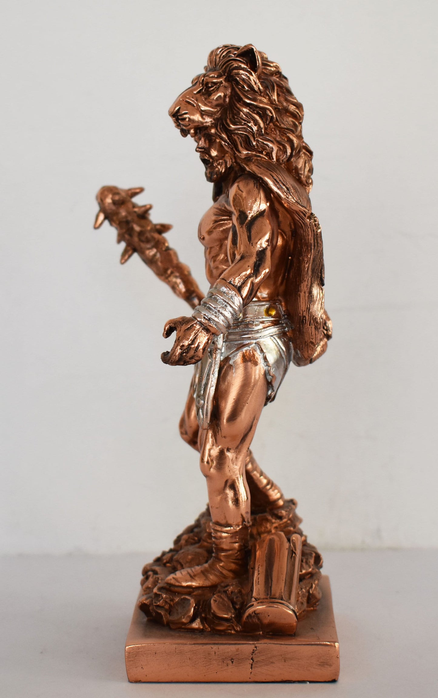 Hercules - Heracles - The most famous and beloved Greek Divine Hero - Strong, Brave and Masculine - Copper Plated Alabaster