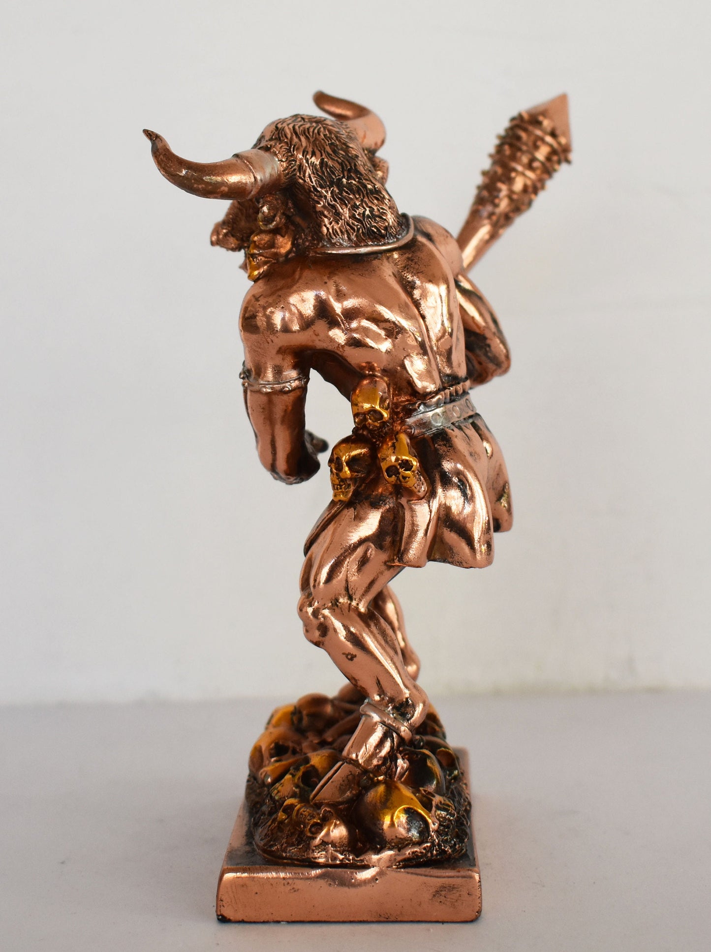 Minotaur - fabulous monster of Crete - Half-Man, Half-Bull - Fierce and Very Strong - Labyrinth, Theseus - Copper Plated Alabaster