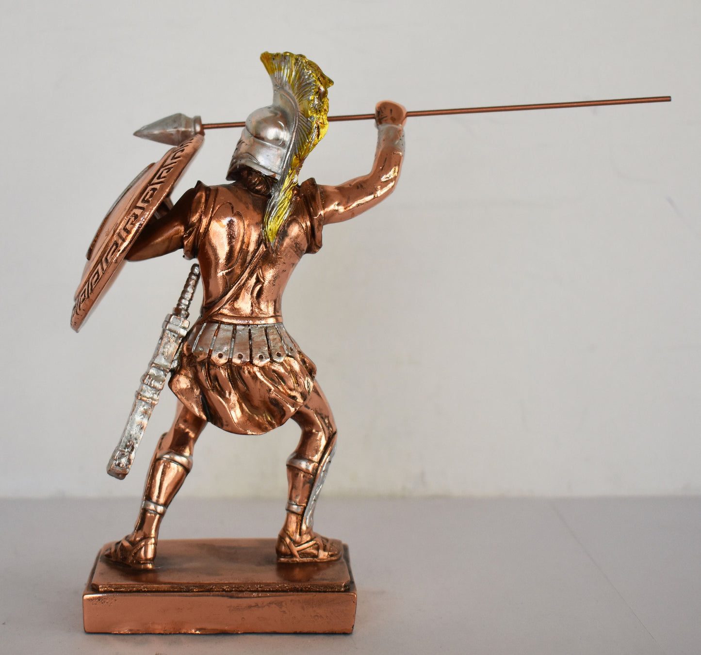 Leonidas - Spartan King - Leader of 300 - Battle of Thermopylae - 480 BC -  Greek morale - Come and Take Them - Copper Plated Alabaster