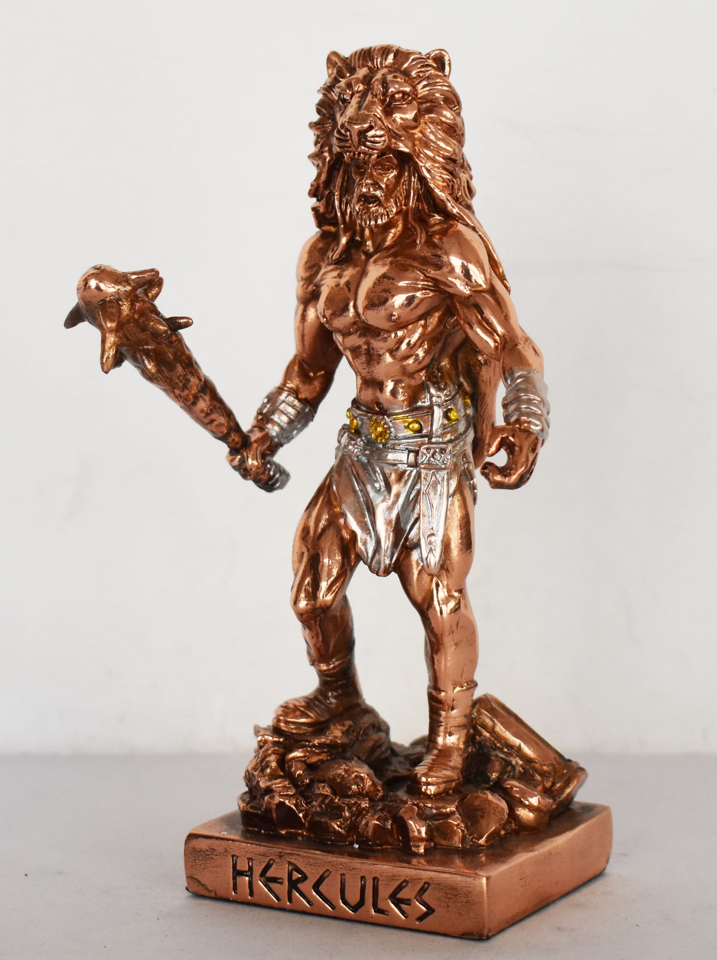 Hercules - Heracles - The most popular Greek Divine Hero - The 12 Labours - Strong, Brave and Masculine - Copper Plated Alabaster