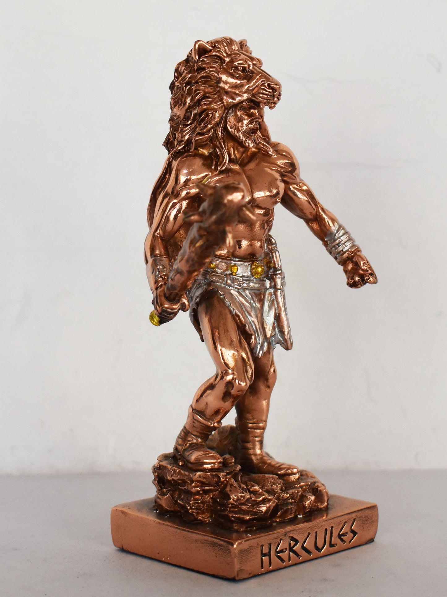 Hercules - Heracles - The most popular Greek Divine Hero - The 12 Labours - Strong, Brave and Masculine - Copper Plated Alabaster