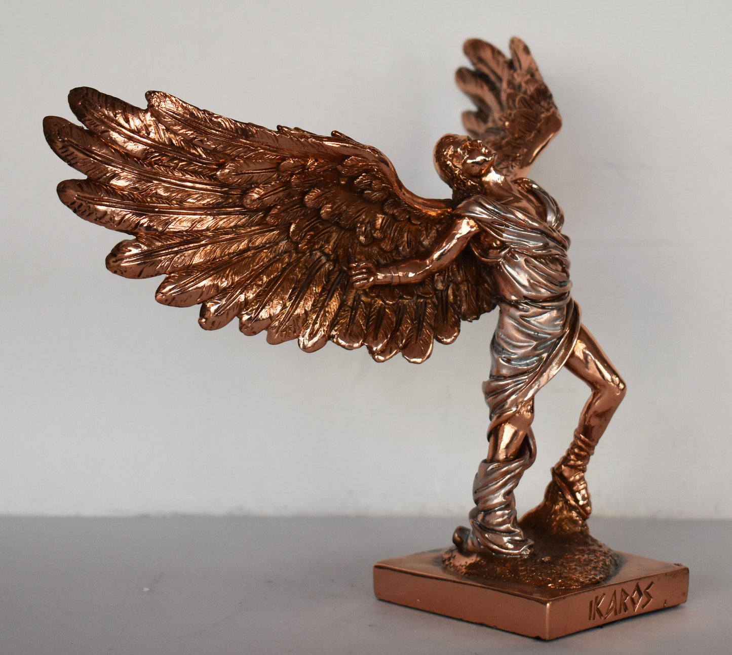 Icarus - Son of Daedalus - Fell from the sky, plunged into the sea, and drowned - Don't Fly Too Close to the Sun - Copper Plated Alabaster