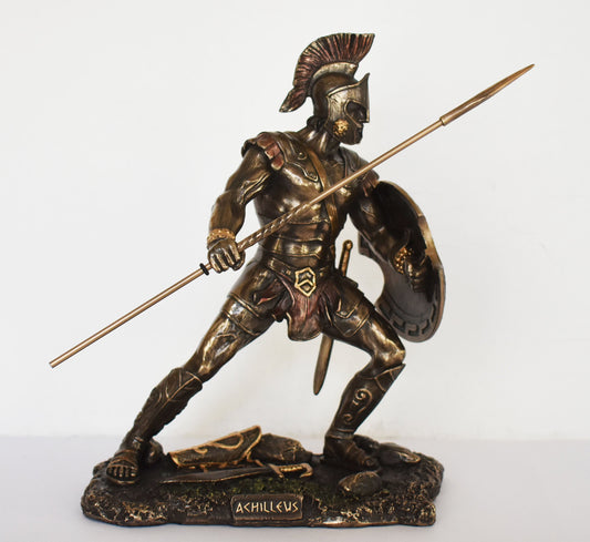 Achilles - King of the Myrmidons - Greek Hero - Son of Thetis and Peleus - Trojan War - Homer's Iliad  - Cold Cast Bronze Resin
