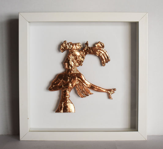 Prince of the Lilies - Bronze Age - Minoan Civilization - Knossos Palace - Crete - Greece - Wall Decoration - Copper in Frame