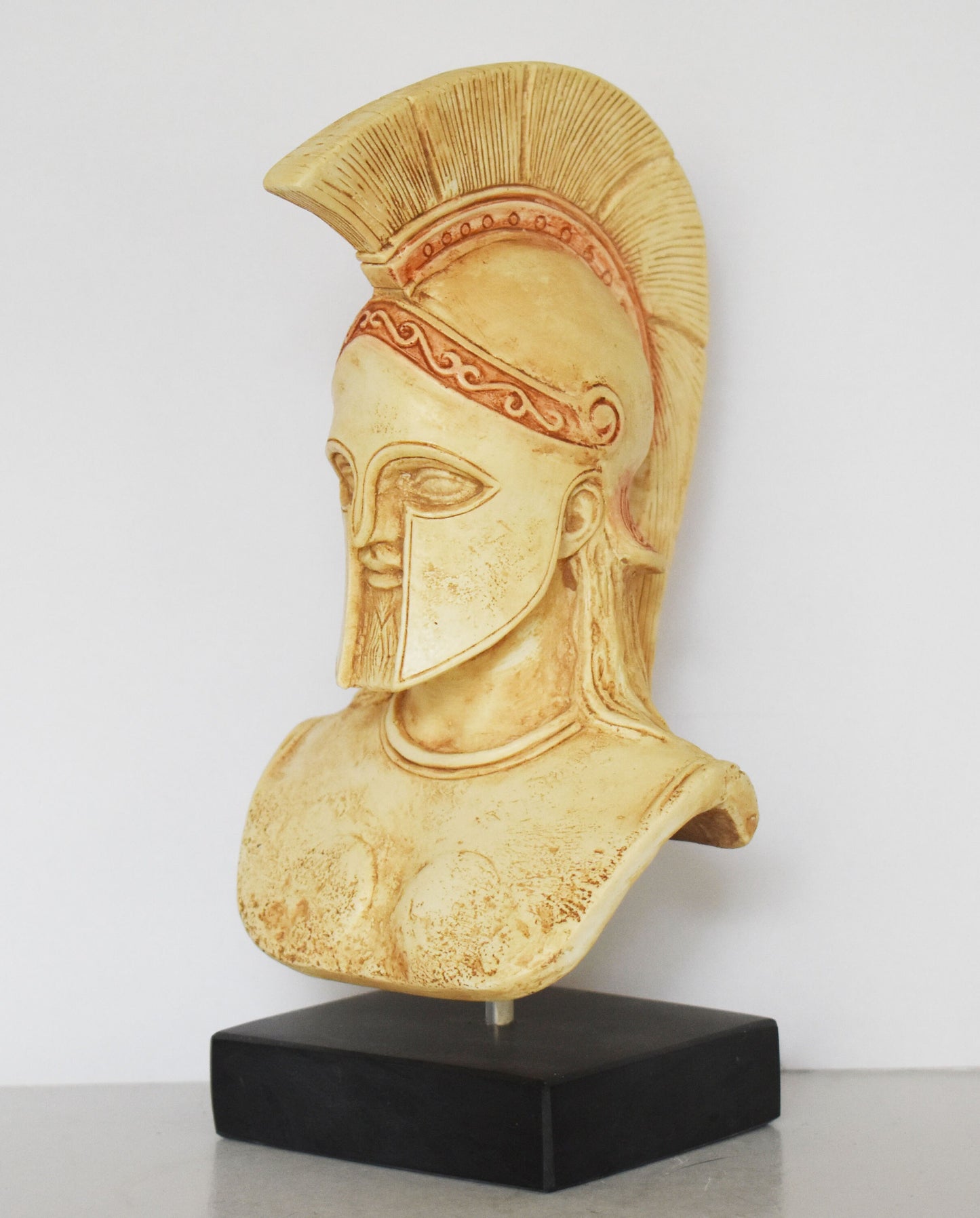 Leonidas - Spartan King - Leader of 300 - Battle of Thermopylae pass - 480 BC - Marble Base - Head Bust