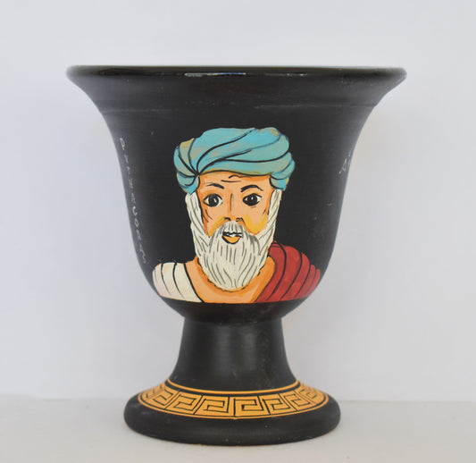 Pythagoras Cup - Fair Cup, Cup of Justice - Pythagoras of Samos - Ancient Ionian Greek Philosopher - Ceramic  - Handmade in Greece