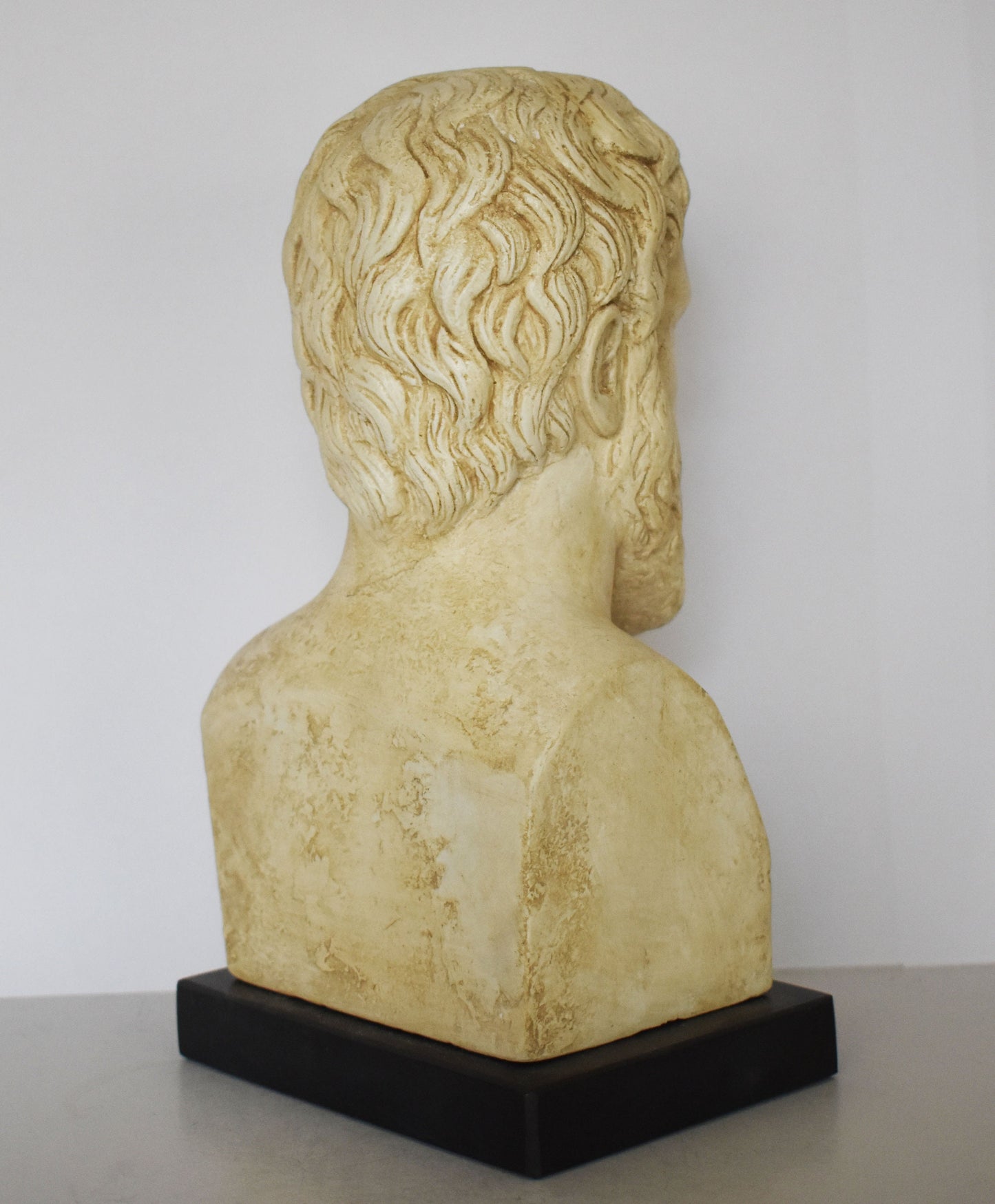 Plato - Ancient Greek Philoshopher - Athens, 428–348 BC - Marble Base - Museum Reproduction - Head Bust