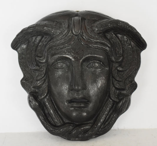 Medusa Mask - Gorgo - Snake-Haired Gorgon - Snake Lady - Monster Figure - Perseus Myth - Small - Wall Decoration - Bronze Colour Effect