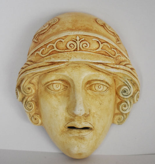 Athena Mask - Greek Goddes of Wisdom, Strength, Strategy, Courage, Inspiration, Arts, Crafts, and Skill- Small - Wall Decoration