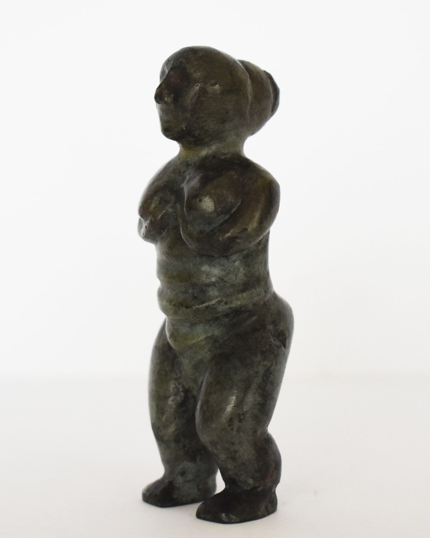 Paleolithic Female Figurine - Fertility Statue - Ancient Greek Reproduction - Miniature - pure bronze sculpture