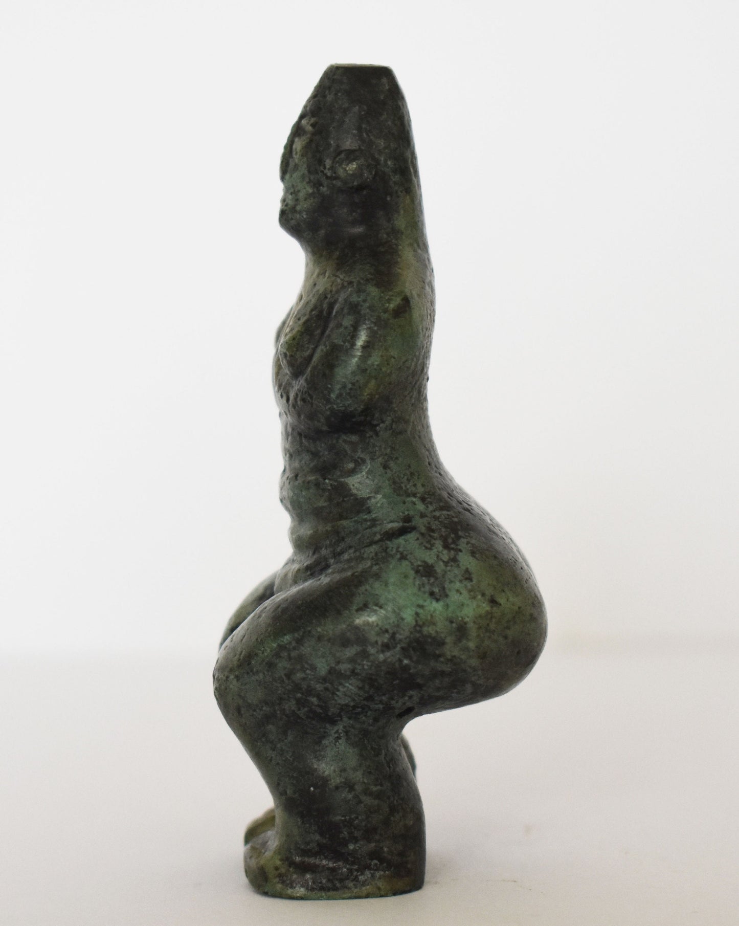 Paleolithic Female Figurine - deity or goddess - a token of female sexuality -Fertility - Ancient Greek Reproduction - pure bronze sculpture