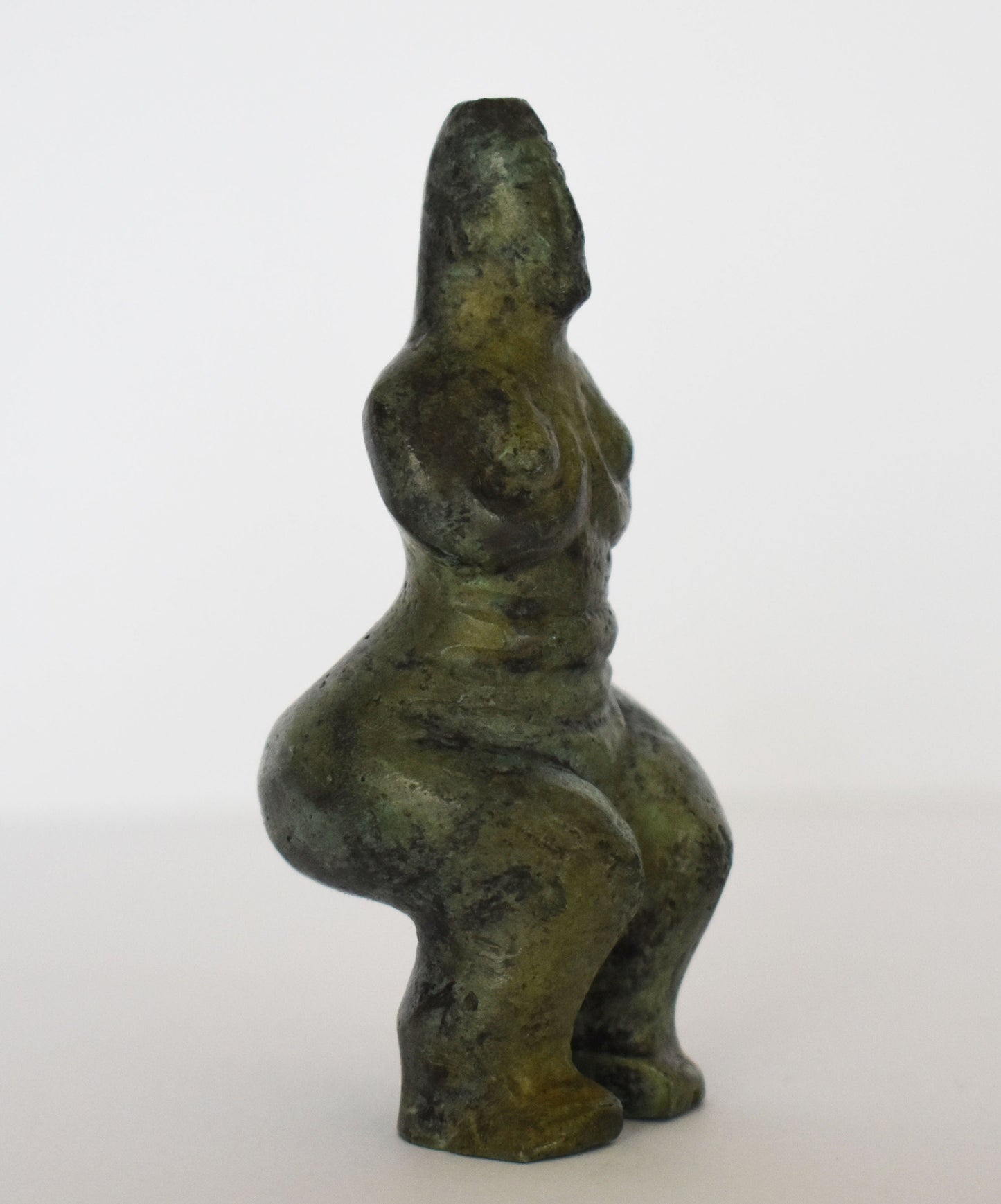 Paleolithic Female Figurine - deity or goddess - a token of female sexuality -Fertility - Ancient Greek Reproduction - pure bronze sculpture