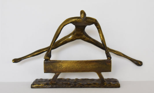 Pommel Horse Athlete - Gymnast  - In Action - Competition -  Olympic Game - Modern - pure bronze  statue