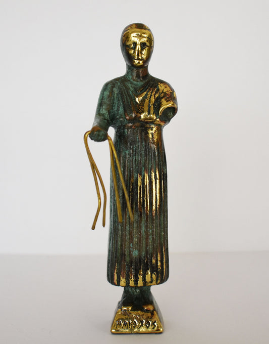 Charioteer of Delphi - Heniokhos - Pythian Games of 470 BC - Delphi Archaeological Museum - Small - Reproduction - pure Bronze Sculpture