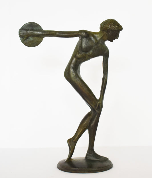 Discobolus - Discus Thrower - Olympic Games athlete - modern representation - pure Bronze Sculpture