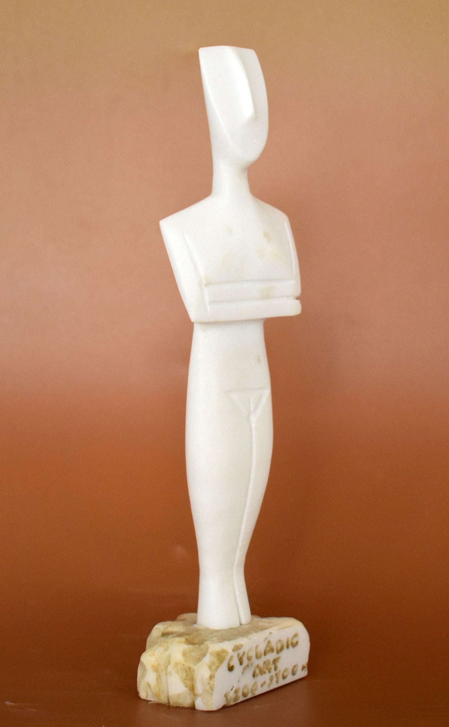 Cycladic Female Idol - Fertility Deity - Religious Functions, Worship and Funeral Practices - Figure from Keros Island, Greece - Real Marble